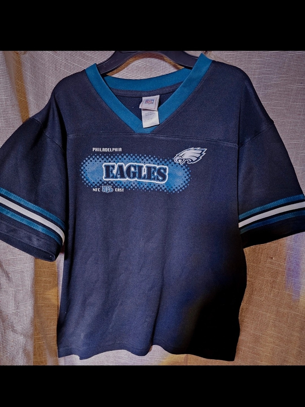 NFL Philadelphia Eagles Youth Navy & Teal Football Tee